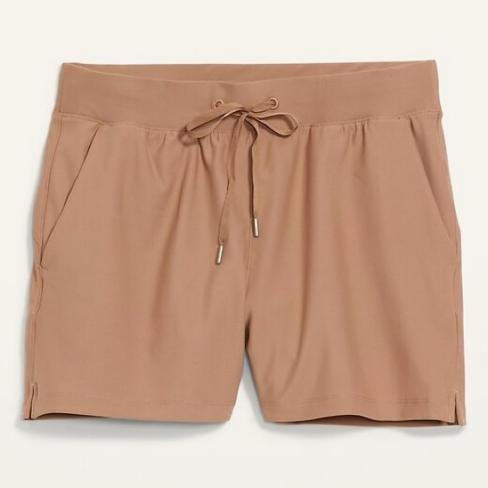 Old Navy High Waisted PowerSoft Loose Shorts Rare Earth Tan Size Large